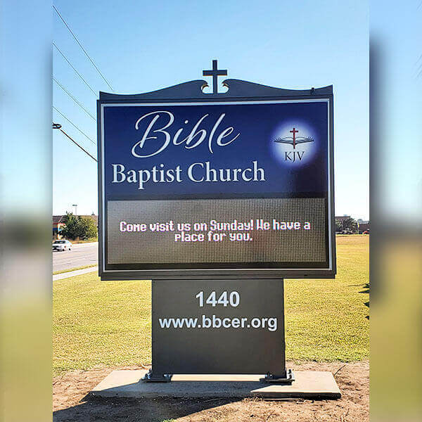 Church Sign for Bible Baptist Church