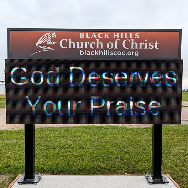 Church Sign for Black Hills Church of Christ