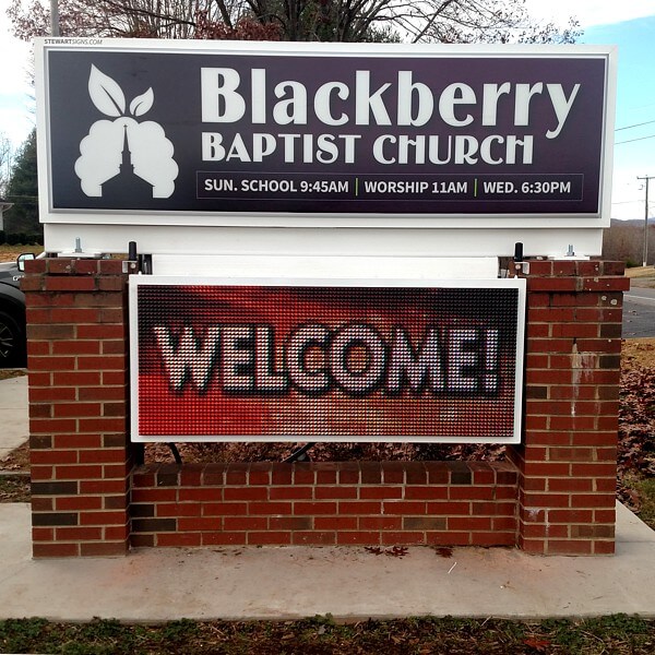 Church Sign for Blackberry Baptist Church