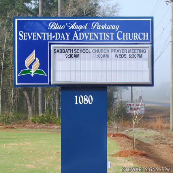 Church Sign for Blue Angel Parkway Seventh-day Adventist Church