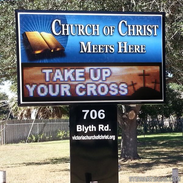 Church Sign for Blyth Road Church of Christ