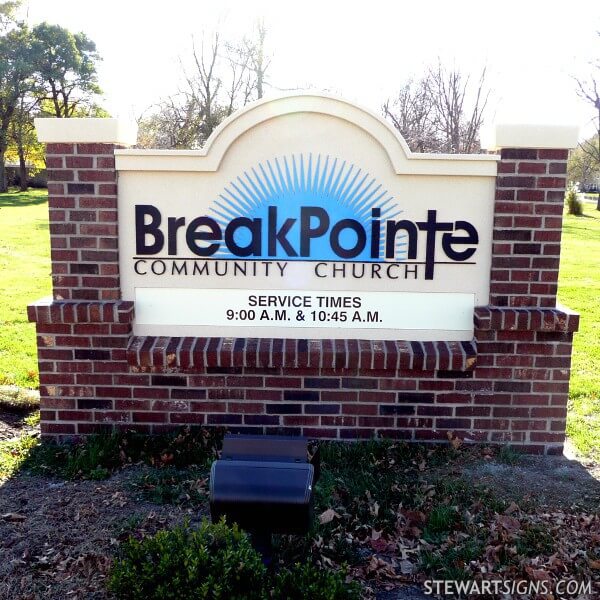 Church Sign for Breakpointe Community Church