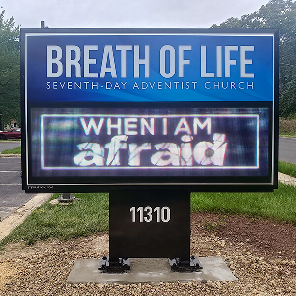 Church Sign for Breath of Life SDA Church