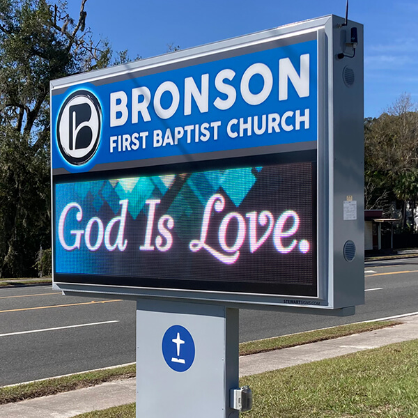 Church Sign for Bronson First Baptist Church