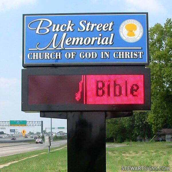 Church Sign for Buck Street Memorial Church of God in Christ