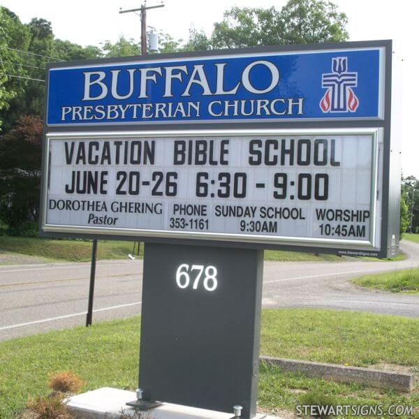Church Sign for Buffalo Presbyterian Church