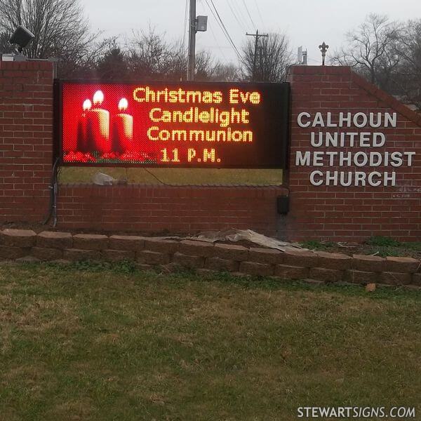 Church Sign for Calhoun United Methodist Church