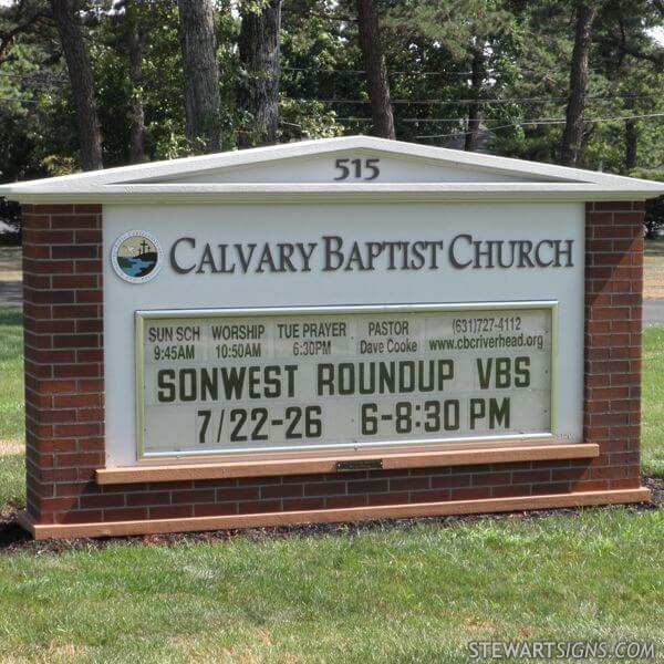 Church Sign for Calvary Baptist Church