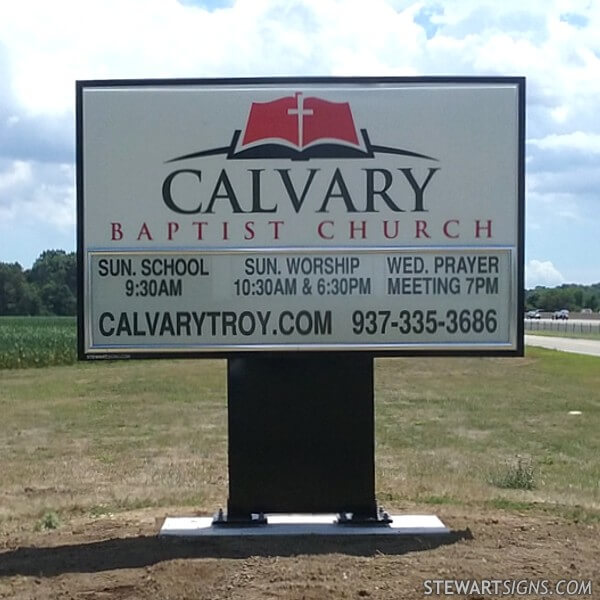 Church Sign for Calvary Baptist Church