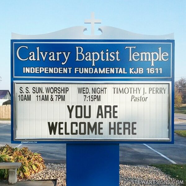 Church Sign for Calvary Baptist Temple