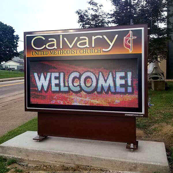 Church Sign for Calvary United Methodist Church
