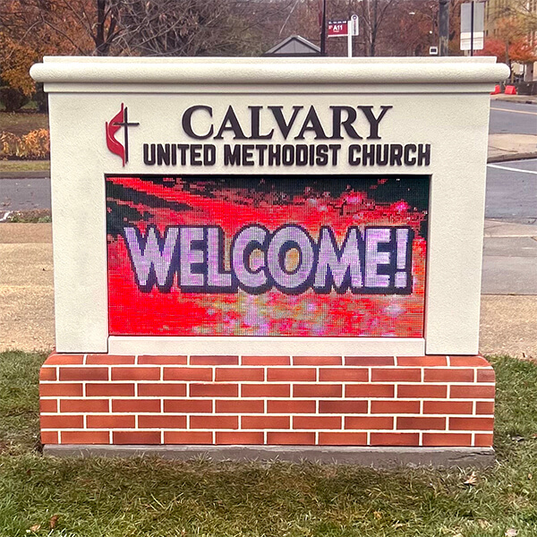 Church Sign for Calvary United Methodist Church