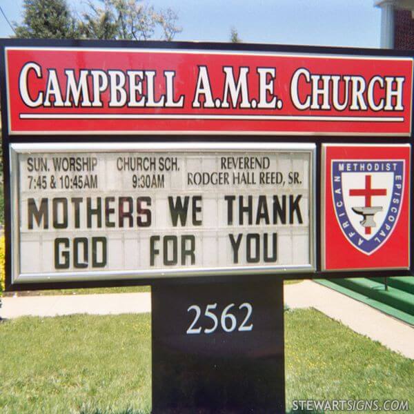 Church Sign for Campbell AME Church