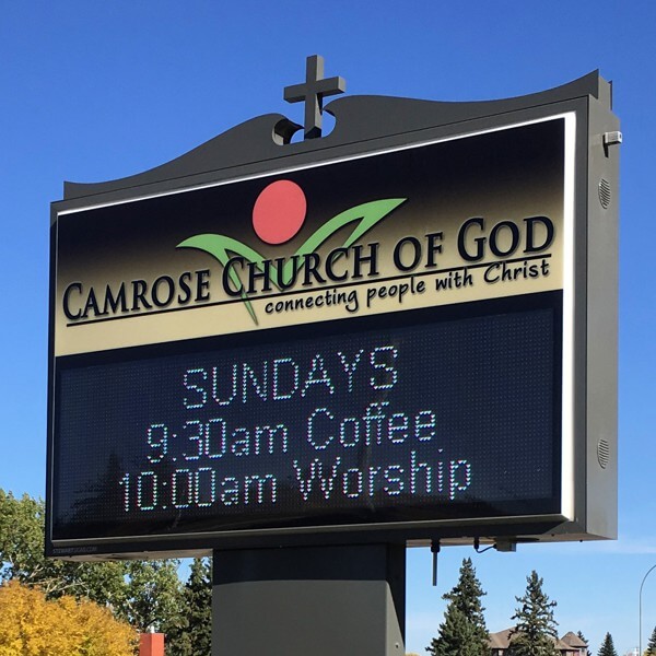 Church Sign for Camrose Church of God