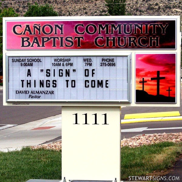 Church Sign for Canon Community Baptist Church