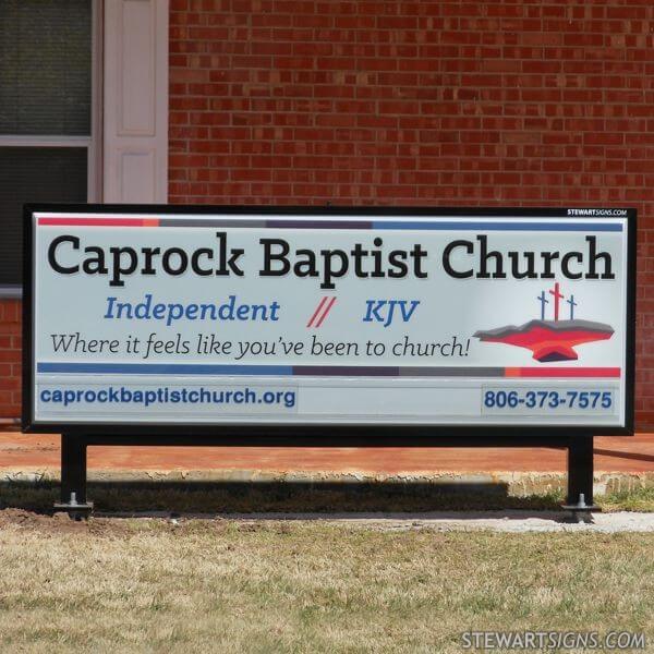 Church Sign for Caprock Baptist Church