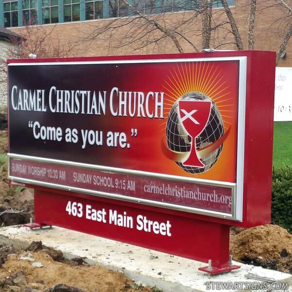 Church Sign for Carmel Christian Church