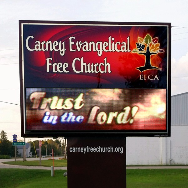 Church Sign for Carney Evangelical Free Church
