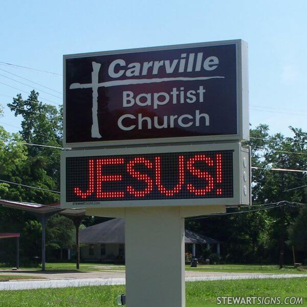 Church Sign for Carrville Baptist Church