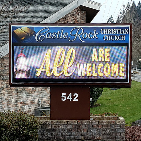 Church Sign for Castle Rock Christian Church