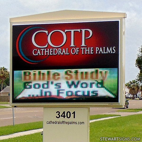 Church Sign for Cathedral of the Palms