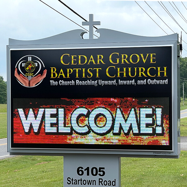 Church Sign for Cedar Grove Baptist Church
