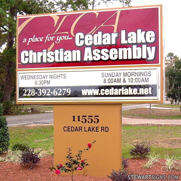 Church Sign for Cedar Lake Christian Assembly