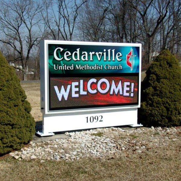 Church Sign for Cedarville United Methodist Church