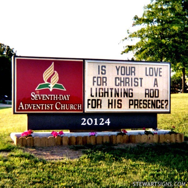 Church Sign for Centerville Seventh-day Adventist Church