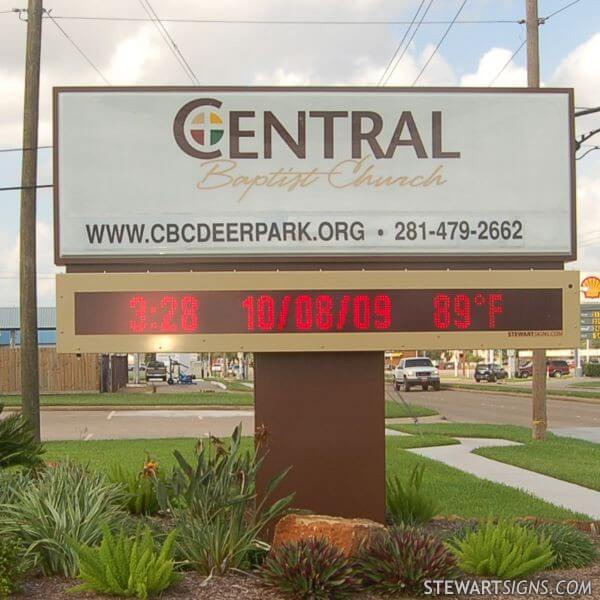 Church Sign for Central Baptist Church