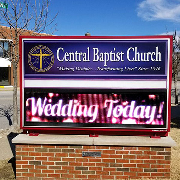 Church Sign for Central Baptist Church