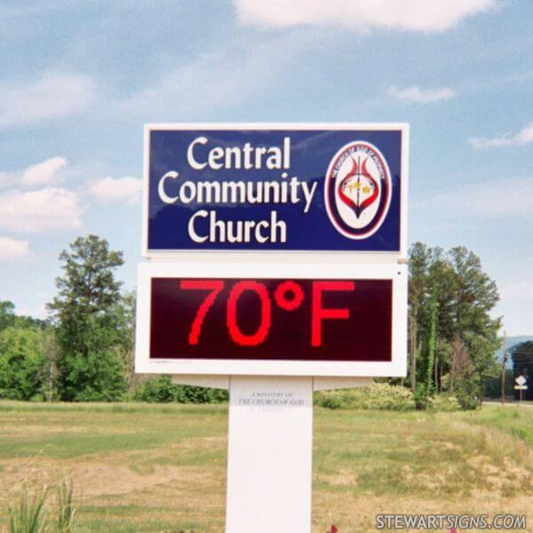 Church Sign for Central Community Church