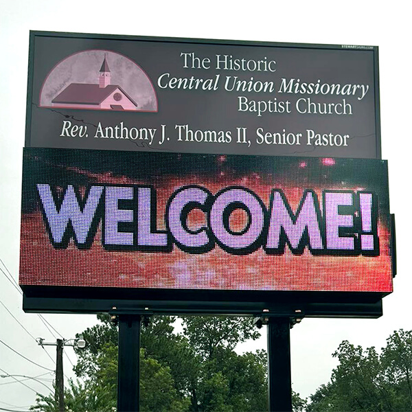 Church Sign for Central Union Missionary Baptist Church