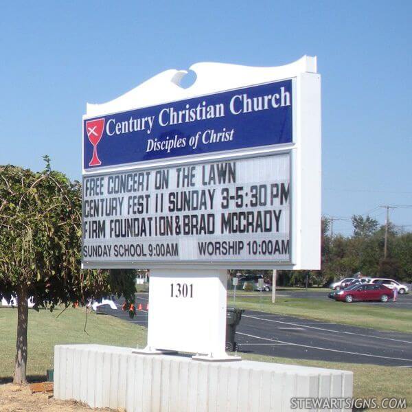 Church Sign for Century Christian Church