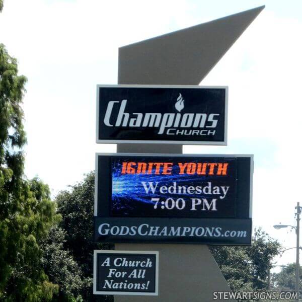 Church Sign for Champions Church