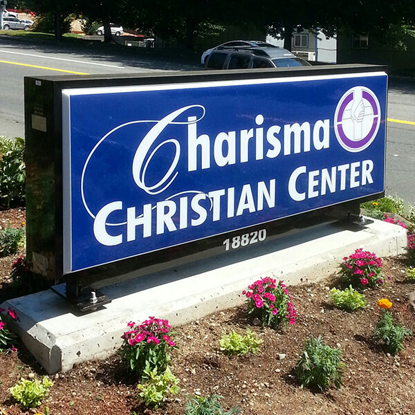 Church Sign for Charisma Christian Center