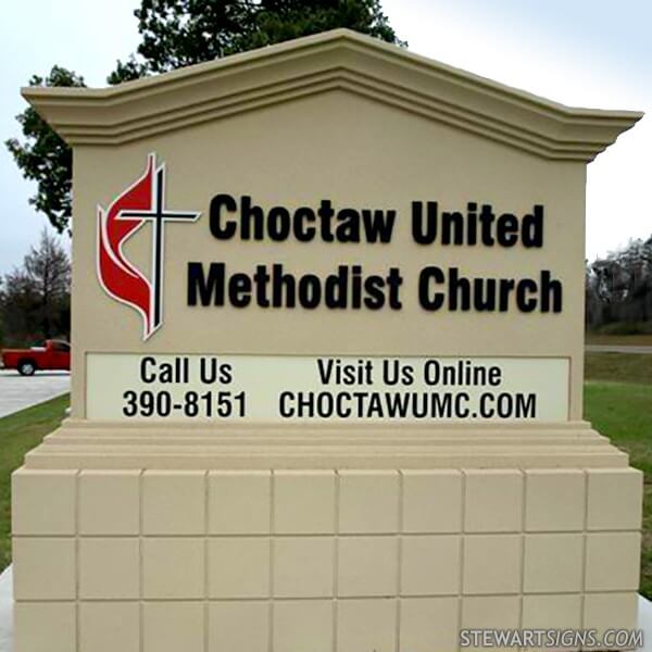 Church Sign for Choctaw United Methodist Church