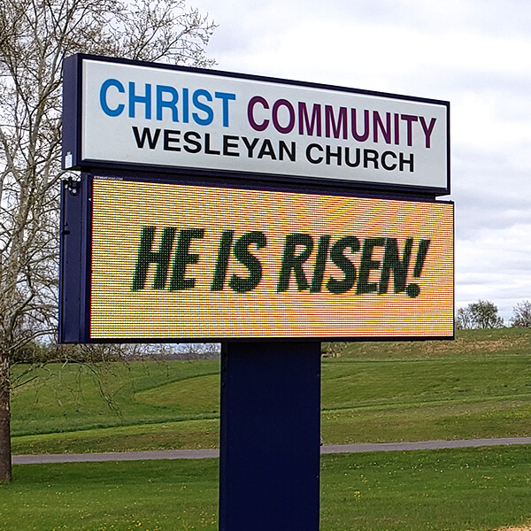 Church Sign for Christ Community Wesleyan Church