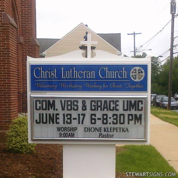 Church Sign for Christ Lutheran Church