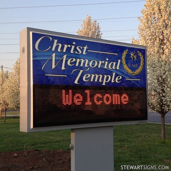 Church Sign for Christ Memorial Temple