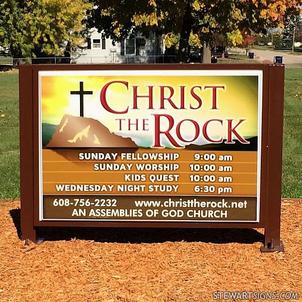 Church Sign for Christ the Rock Church
