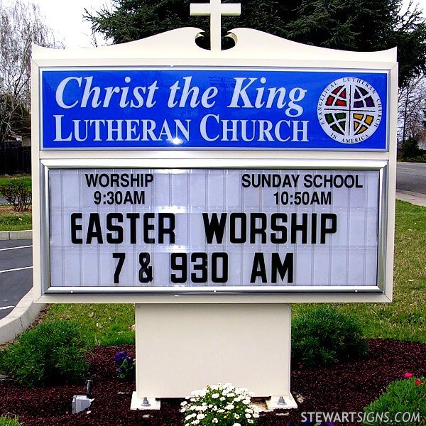 Church Sign for Christ the King Lutheran Church