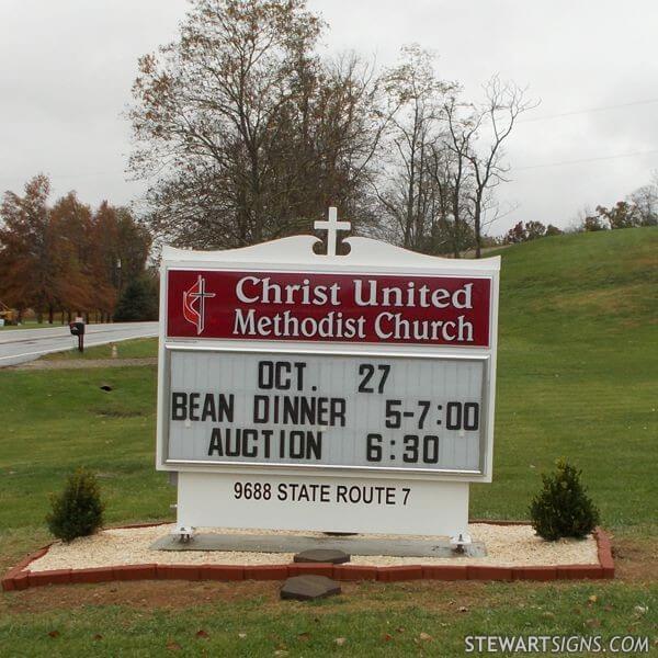 Church Sign for Christ United Methodist Church