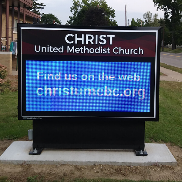 Church Sign for Christ United Methodist Church