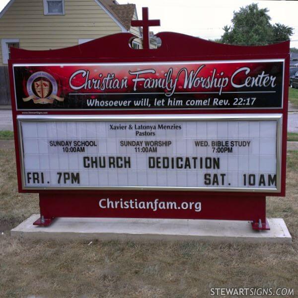 Church Sign for Christian Family Community Church