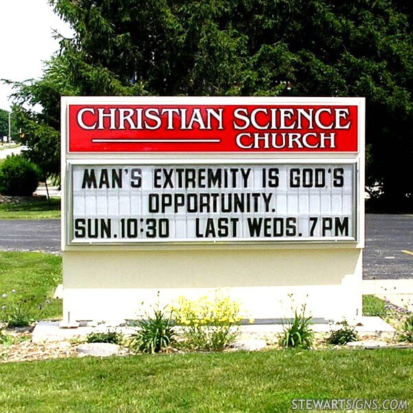 Church Sign for Christian Science Church
