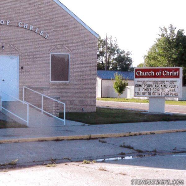 Church Sign for Church of Christ
