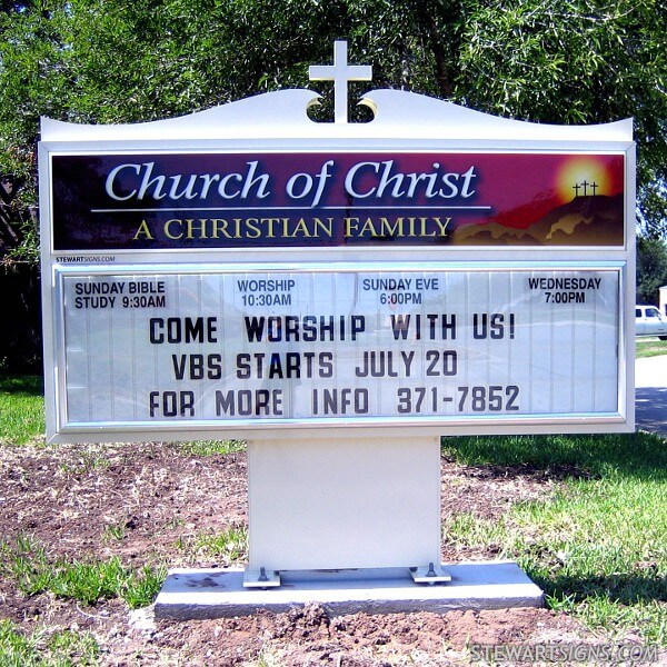 Church Sign for Los Fresnos Church of Christ