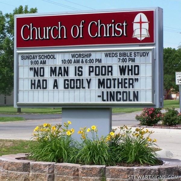 Church Sign for Church of Christ