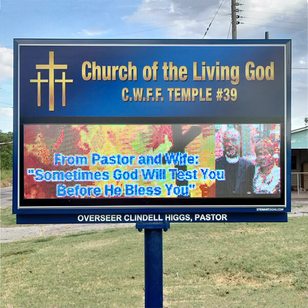 Church Sign for Church of the Living God Cwff # 39
